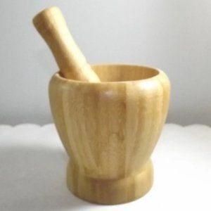 Vintage Wooden Mortar & Pestle